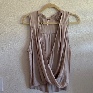 Free People faux wrap top. Size: medium. NWOT